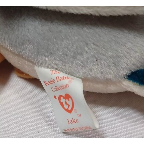 Ty Beanie Baby Jake The Mallard Drake Duck, 1997 1998 Rare Multiple Tag … - Picture 8 of 12